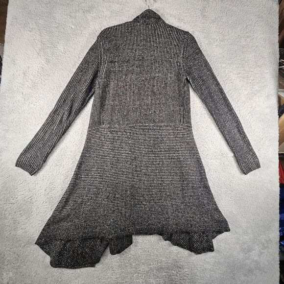 Cabi Cloak Cardigan Womens M Duster Knit Black Gray Open Front Sweater Lagenlook - Picture 5 of 9